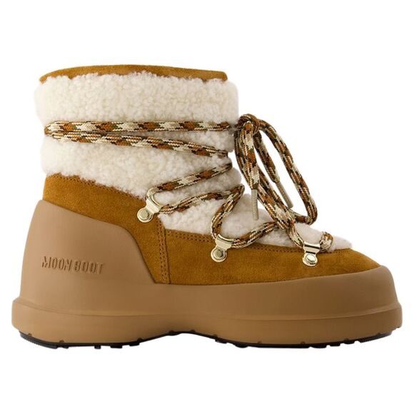 Luna Boots - Moon Boot - Leather - Brown/White - Picture 1 of 3